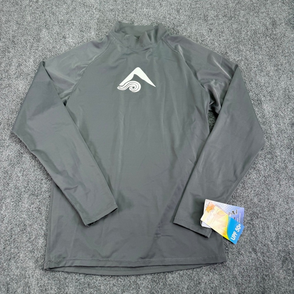 Kanu Surf Rashguard Mens Small Charcoal Grey UPF 50+ Long Sleeve Stretch